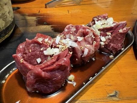 Photo, grilled meat, yakiniku, wagyu beef, 