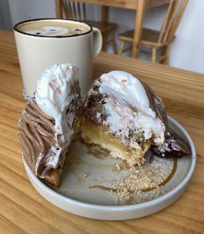 モンブラン断面 モンブラン,栗,マロンの写真素材