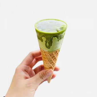 Matcha ice cream cone, JPG