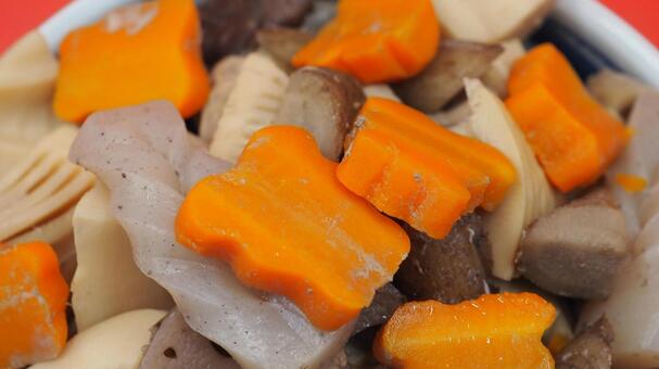 筑前煮・自家製おせち料理（マクロ撮影） おせち料理,筑前煮,煮物の写真素材