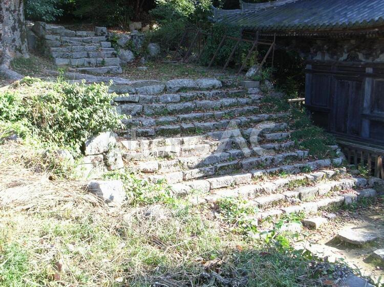 摠見寺跡石段 安土城跡,安土城の写真素材