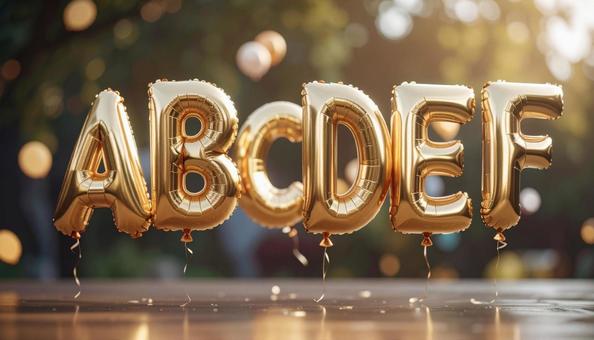 バルーン風船文字 ABCDEF バルーン風船文字 ABCDEFの写真