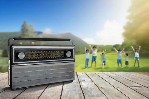 夏休みのラジオ体操 夏休みのラジオ体操の写真