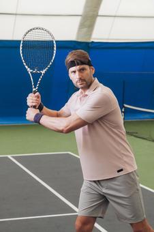 試合に臨む準備をする男性選手 男性,外国人,テニスの写真素材