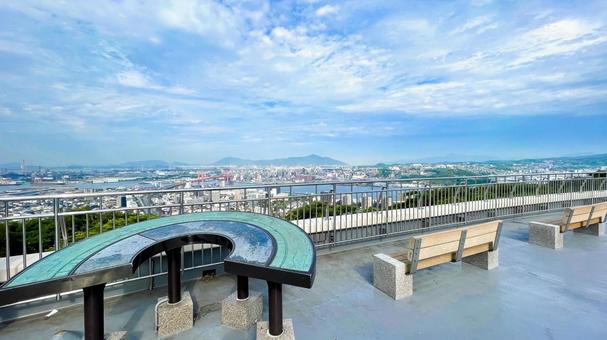 高塔山公園の展望台 高塔山公園,展望台,若松区の写真素材