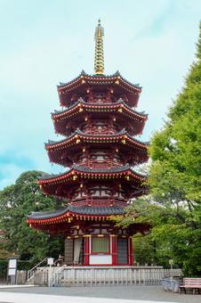 川崎大師 八角五重塔 川崎大師,平間寺,厄除けの写真素材