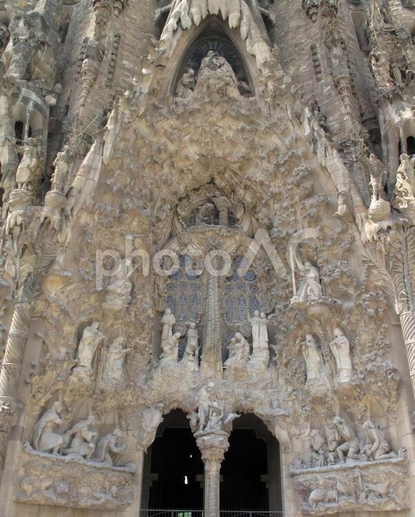 スペイン　バルセロナ　サグラダファミリア サグラダ・ファミリア,教会,世界遺産の写真素材