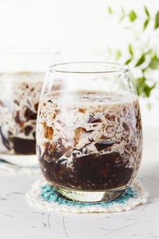 クラッシュコーヒーゼリー クラッシュコーヒーゼリー コーヒーゼリー,ゼリー,デザートの写真素材