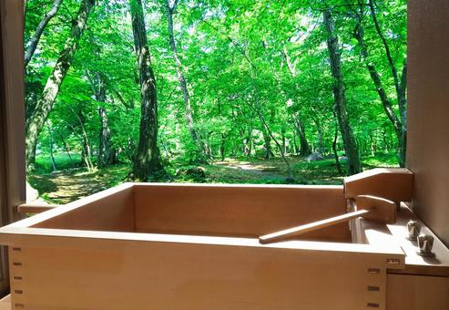 Open-air bath in the forest Open-air bath in the forest