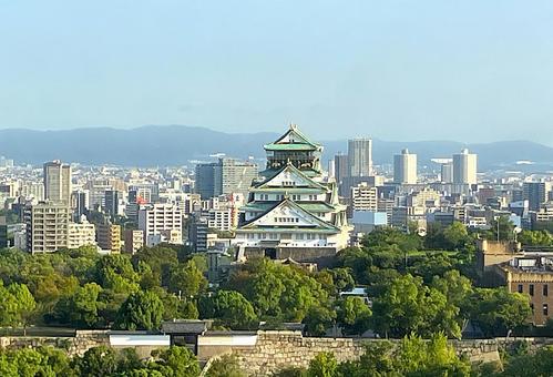 窓から大阪城 窓から大阪城 大阪城,大阪,日本の城の写真素材