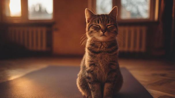 家の中で眠る猫 家の中で眠る猫の写真