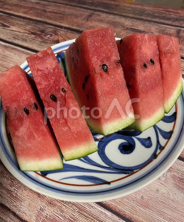 みんなでスイカ スイカ,果物,夏の写真素材