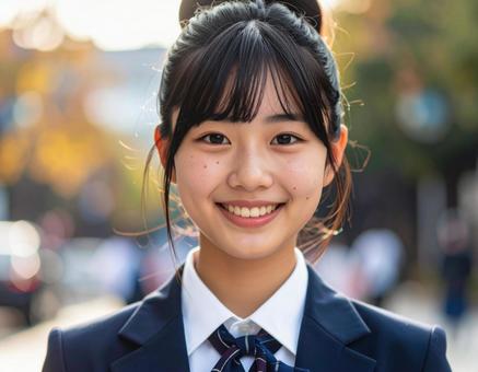 制服の女学生の写真