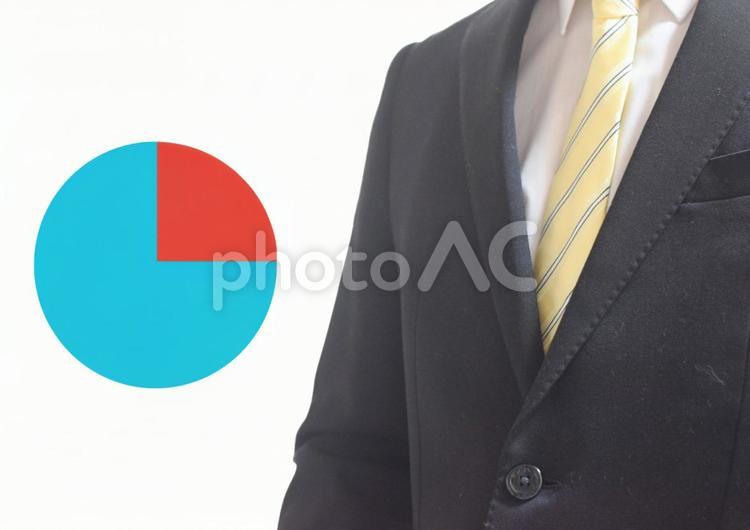 新社会人と円グラフ 円グラフ,グラフ,統計の写真素材