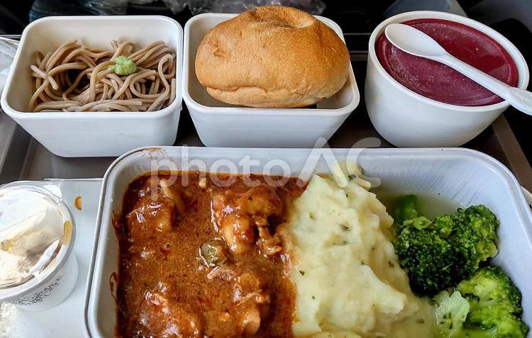 【機内食】キャセイパシフィックのランチ 機内食,キャセイ,キャセイパシフィックの写真素材