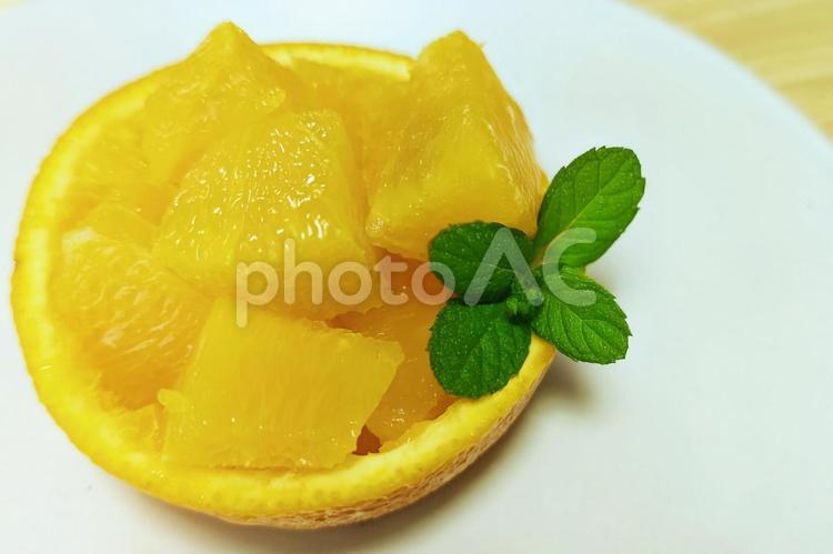 飾り切りされたオレンジ_04 オレンジ,果物,フルーツの写真素材