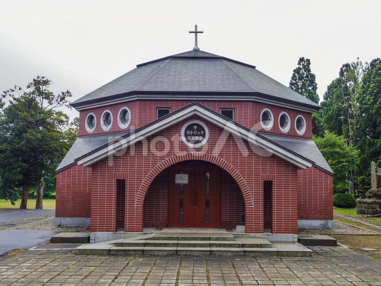 【北海道】北斗市・トラピスト大修道院 トラピスト大修道院,カトリック当別教会,北斗市の写真素材
