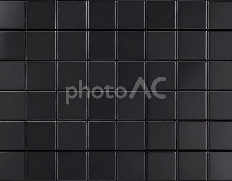 黒光沢スクエアタイル タイル,黒,床の写真素材