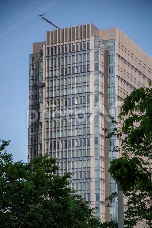 青空と植物の緑が美しい赤坂の街並 そら,ビル,東京の写真素材
