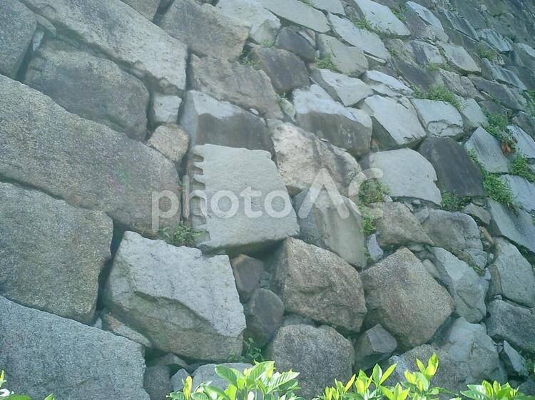 福山城の二の丸石垣 福山城の写真素材