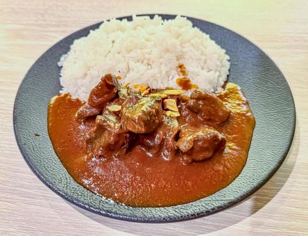 ホロホロに煮込まれた牛タンカレー 牛タン,カレー,カレーライスの写真素材