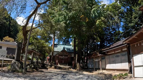 埼玉県秩父市荒川白久　白久神明社 埼玉県,秩父市,拝殿の写真素材