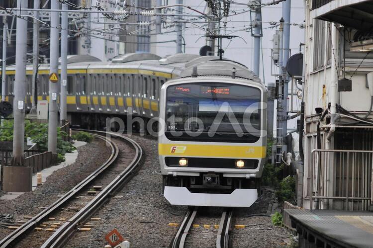 総武線 E231系電車 鉄道,列車,交通機関の写真素材