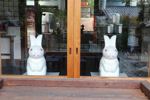 玉津島神社　拝殿の兎 玉津島神社,拝殿の兎,兎の写真素材