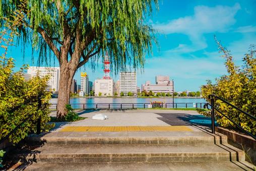 【新潟】新潟駅周辺の海辺 【新潟】新潟駅周辺の海辺 新潟,港町,港の写真素材