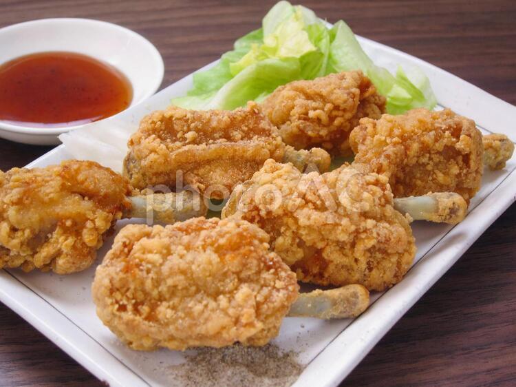 甲子園ヒーロー揚げ 唐揚,揚げ物,鶏の写真素材