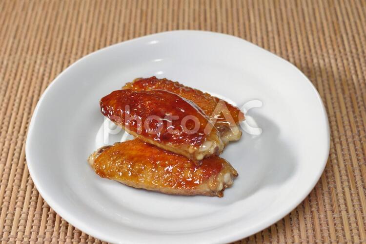 鶏手羽の照り焼き 鶏肉,手羽先,手羽の写真素材