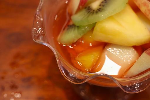 Morning fruit dessert at an Osaka coffee shop, JPG