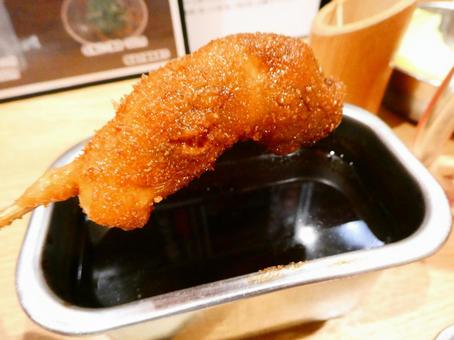 大阪名物 串カツ (二度漬け禁止) 大阪名物 串カツ (二度漬け禁止)の写真