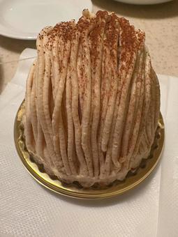 モンブラン モンブラン ケーキ,モンブラン,栗の写真素材