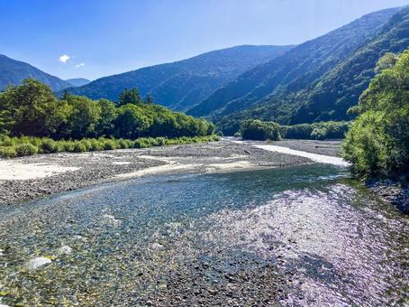 明神橋から見る梓川 明神橋から見る梓川 明神橋,梓川,上高地の写真素材