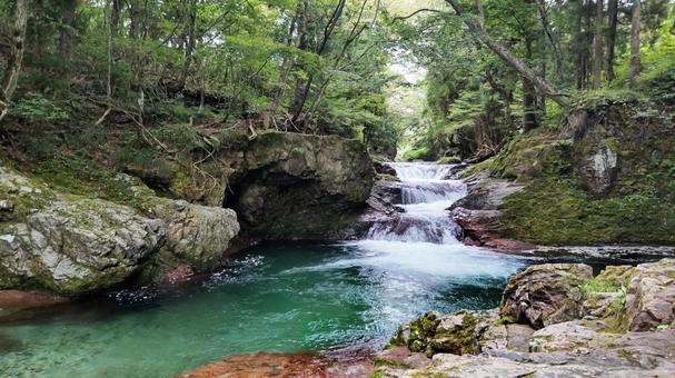 伏伸の滝 滝,川,渓流の写真素材