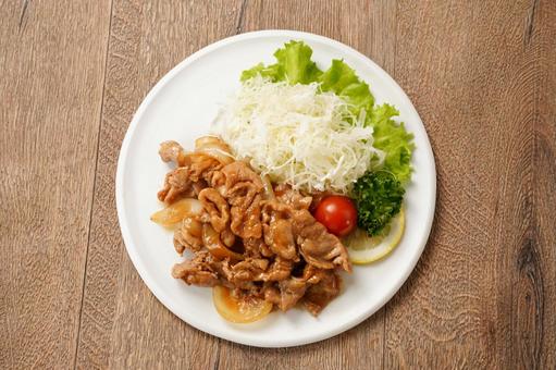 豚しょうが焼き 豚しょうが焼き 豚生姜焼き,豚しょうが焼き,豚こま切れ肉の写真素材