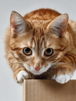 上から見下ろす猫 上から見下ろす猫の写真