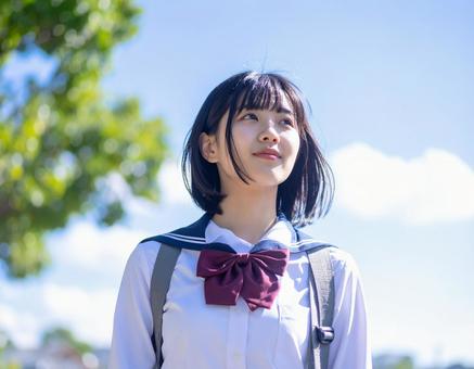 女子高校生 横顔 12の写真