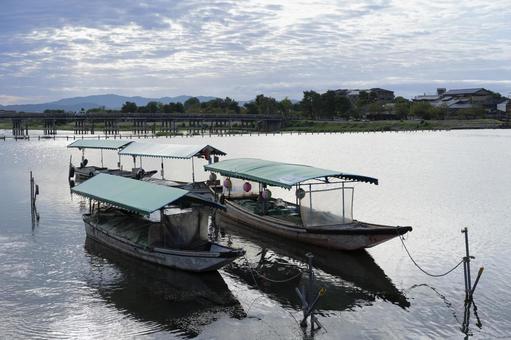 嵐山の風景４ 嵐山,京都,桂川の写真素材