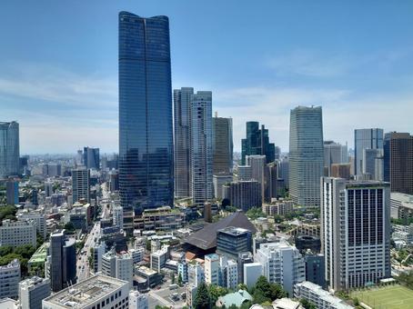 東京タワーから見た景色 東京タワーから見た景色 街並み,東京,自然の写真素材