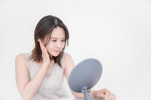 フェイシャルケアや化粧品の広告素材 美容,ビューティー,スキンケアの写真素材