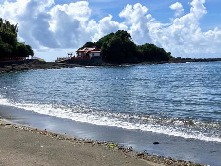 海辺 釜蓋神社 海辺 釜蓋神社 海辺,砂浜,海の写真素材