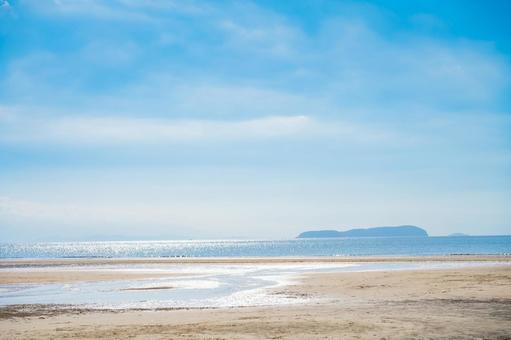 香川県　父母ヶ浜の風景 父母ヶ浜,浜,海岸の写真素材