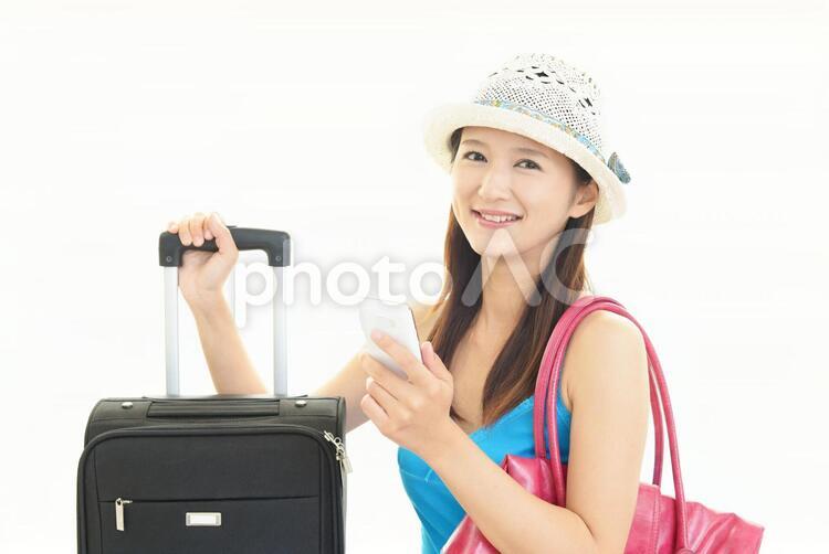 旅行を楽しむ女性 女,女性,旅行の写真素材