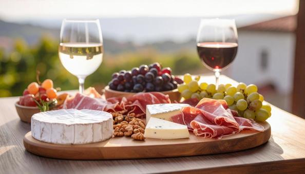 生ハムとチーズの前菜 生ハムとチーズの前菜の写真