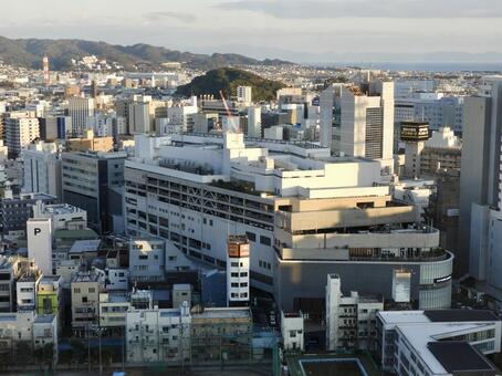県庁から見下ろす新静岡セノバ 新静岡セノバ,新静岡駅,新静岡の写真素材