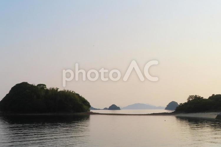 【山口県】周防大島の真宮島 周防大島,真宮島,海の写真素材