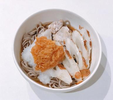 竹輪なめ茸おろし蕎麦 竹輪なめ茸おろし蕎麦 竹輪なめ茸おろし蕎麦,おろしなめ茸蕎麦,フードの写真素材