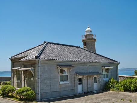 男木島灯台の管理棟 男木島灯台の管理棟 洋風建築,灯台,アンティークの写真素材